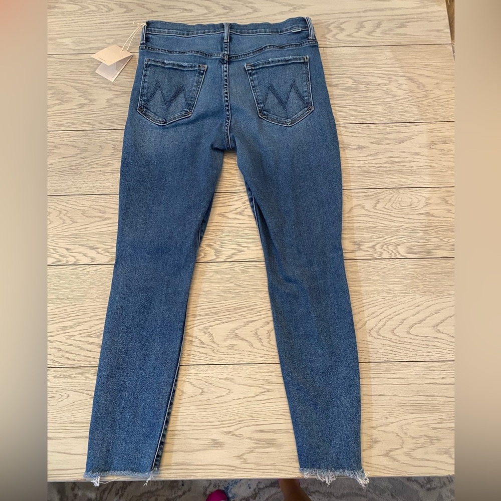 mother denim the stunner ankle zip fray jean - Picture 6 of 11